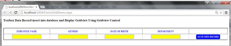 Gridview control 